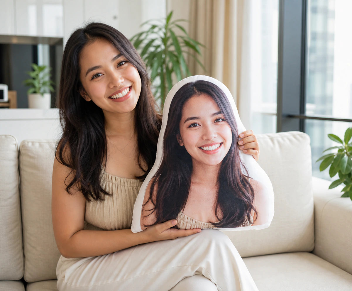 A customer holding a 40 centimetre PLOSHI